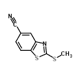 CAS 登录号：401567-16-6， 2-(甲硫基)-1,3-苯并噻唑-5-甲腈