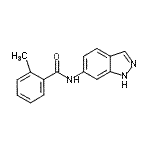 CAS 登录号：401591-07-9， N-(1H-吲唑-6-基)-2-甲基苯甲酰胺