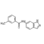 CAS 登录号：401591-09-1， N-(1H-吲唑-6-基)-3-甲基苯甲酰胺