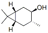 CAS 登录号：4017-88-3， [1R-(1alpha,3alpha,4beta,6alpha)]-4,7,7-三甲基双环[4.1.0]庚烷-3-醇