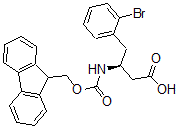 CAS 登录号：403661-79-0， (betaS)-2-溴-beta-[[(9H-芴-9-基甲氧基)羰基]氨基]-苯丁酸