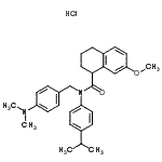 CAS 登录号：405098-33-1， N-[4-(二甲基氨基)苄基]-N-(4-异丙基苯基)-7-甲氧基-1,2,3,4-四氢-1-萘甲酰胺盐酸盐(1:1)
