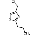 CAS 登录号：40516-58-3， 4-(氯甲基)-2-丙基-1,3-噻唑