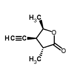 CAS 登录号：405552-28-5， (3R,4S,5R)-4-乙炔基-3,5-二甲基二氢-2(3H)-呋喃酮