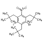 CAS 登录号：40572-26-7， 1-溴-2,4,6-三(2,2-二甲基丙基)-3-碘-5-硝基苯
