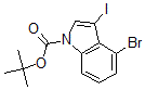 CAS#: 406170-09-0, 4-Bromo-3-Iodo-1H-Indole-1-carboxylic Acid 1,1-Dimethylethyl Ester
