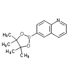 CAS 登录号：406463-06-7， 6-(4,4,5,5-四甲基-1,3,2-二氧杂环戊硼烷-2-基)喹啉