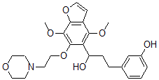 CAS 登录号：40681-02-5， 4,7-二甲氧基-alpha-[2-(3-羟基苯基)乙基]-6-[2-(4-吗啉基)乙氧基]-5-苯并呋喃甲醇
