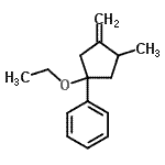 CAS 登录号：406946-49-4， (1-乙氧基-3-甲基-4-亚甲基环戊基)苯