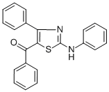 CAS 登录号：4123-32-4， 苯基-(4-苯基-2-苯基氨基-噻唑-5-基)-甲酮