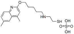 CAS#: 41287-41-6, 2-[5-(4,6-Dimethyl-2-Quinolyloxy)Pentyl]Aminoethanethiol Sulfate
