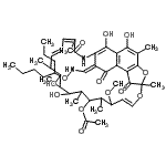 CAS#: 41776-72-1, (9E,26E)-2,15,17,29-Tetrahydroxy-11-Methoxy-3,7,12,14,16,18,22-Heptamethyl-26-{[(4-Octanyloxy)Amino]Methylene}-6,23,27-Trioxo-8,30-Dioxa-24-Azatetracyclo[23.3.1.1<Sup>4,7</Sup>.0<Sup>5,28</Sup>]Triaconta-1(28),2,4,9,19 ,21,25(29)-Heptaen-13-Yl Acetate