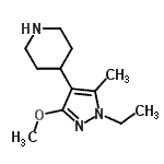 CAS#: 419571-78-1, 4-(1-Ethyl-3-Methoxy-5-Methyl-1H-Pyrazol-4-Yl)Piperidine