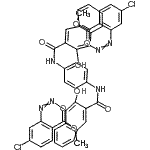 CAS#: 42222-36-6, Dimethyl 2,2'-{1,4-Phenylenebis[Carbamoyl(2-Hydroxy-3,1-Naphthalenediyl)-2,1-Diazenediyl]}Bis(4-Chlorobenzoate)