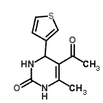 CAS 登录号：423153-18-8， 5-乙酰基-6-甲基-4-(3-噻吩基)-3,4-二氢-2(1H)-嘧啶酮