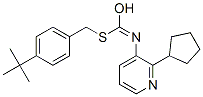 CAS 登录号：42754-15-4， S-[4-(2-甲基-2-丙基)苄基](2-环戊基-3-吡啶基)硫代氨基甲酸酯