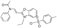 CAS 登录号：42880-17-1， 3-乙基-2-[2-(N-苯基乙酰氨基)乙烯基]苯并恶唑鎓对甲苯磺酸盐