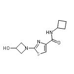 CAS 登录号：429668-93-9， N-环丁基-2-(3-羟基-1-氮杂环丁基)-1,3-噻唑-4-甲酰胺