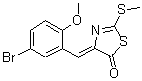 CAS 登录号:430459-57-7, (4Z)-4-(5-溴-2-甲氧基苄亚基)-2-(甲硫基)-1,3-噻唑-5(4H)-酮