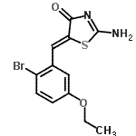 CAS 登录号：430464-20-3， (5Z)-2-氨基-5-(2-溴-5-乙氧基苄亚基)-1,3-噻唑-4(5H)-酮