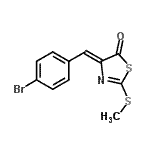 CAS 登录号：430464-36-1， (4Z)-4-(4-溴苄亚基)-2-(甲硫基)-1,3-噻唑-5(4H)-酮