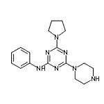 CAS 登录号：433329-01-2， N-苯基-4-(1-哌嗪基)-6-(1-吡咯烷基)-1,3,5-三嗪-2-胺