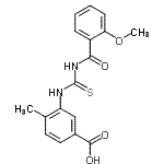 CAS#: 433691-40-8, 3-{[(2-Methoxybenzoyl)Carbamothioyl]Amino}-4-Methylbenzoic Acid