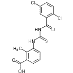 CAS 登录号：433947-43-4， 3-{[(2,5-二氯苯甲酰基)硫代氨基甲酰]氨基}-2-甲基苯甲酸