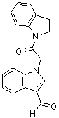 CAS 登录号：433963-38-3， 1-[2-(2,3-二氢-吲哚-1-基)-2-氧代-乙基]-2-甲基-1H-吲哚-3-甲醛