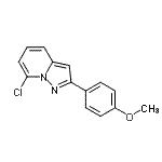 CAS 登录号：437384-17-3， 7-氯-2-(4-甲氧基苯基)吡唑并[1,5-a]吡啶