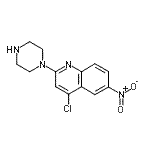 CAS 登录号：437708-76-4， 4-氯-6-硝基-2-(1-哌嗪基)喹啉