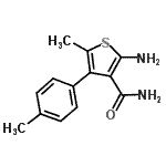 CAS 登录号：438194-93-5， 2-氨基-5-甲基-4-(4-甲基苯基)-3-噻吩甲酰胺