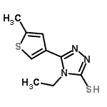 CAS 登录号：438230-66-1， 4-乙基-5-(5-甲基-3-噻吩基)-4H-1,2,4-三唑-3-硫醇