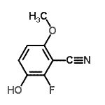 CAS 登录号：438497-15-5， 2-氟-3-羟基-6-甲氧基苯甲腈