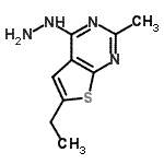 CAS 登录号：439692-95-2， (6-乙基-2-甲基-噻吩并[2,3-d]嘧啶-4-基)肼