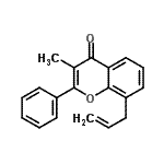 CAS 登录号：4412-35-5， 8-烯丙基-3-甲基-2-苯基-4H-苯并吡喃-4-酮