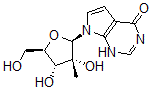 CAS 登录号：443642-45-3， 1,7-二氢-7-(2-C-甲基-beta-D-呋喃核糖基)-4H-吡咯并[2,3-d]嘧啶-4-酮