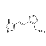 CAS 登录号：443923-58-8， 4-[(E)-2-(2-乙基-3-噻吩基)乙烯基]-1H-咪唑