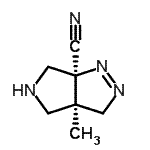 CAS 登录号：446876-08-0， (3aR,6aS)-3A-甲基-3A,4,5,6-四氢吡咯并[3,4-c]吡唑-6A(3H)-甲腈