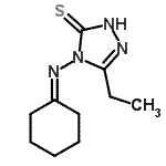CAS 登录号：451450-93-4， 4-(环己亚基氨基)-5-乙基-2,4-二氢-3H-1,2,4-三唑-3-硫酮