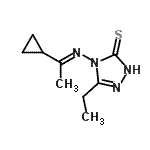 CAS 登录号：452277-15-5， 4-[(E)-(1-环丙基乙基亚基)氨基]-5-乙基-2,4-二氢-3H-1,2,4-三唑-3-硫酮
