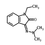 CAS 登录号：454194-52-6， (3Z)-3-(二甲基亚肼基)-1-乙基-1,3-二氢-2H-吲哚-2-酮