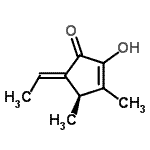CAS 登录号：462116-79-6， (4R,5E)-5-亚乙基-2-羟基-3,4-二甲基-2-环戊烯-1-酮