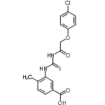 CAS#: 462605-03-4, 3-({[(4-Chlorophenoxy)Acetyl]Carbamothioyl}Amino)-4-Methylbenzoic Acid