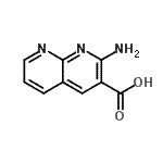 CAS 登录号：46298-84-4， 2-氨基-1,8-萘啶-3-羧酸