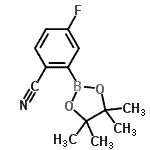 CAS 登录号:463335-96-8, 4-氟-2-(4,4,5,5-四甲基-1,3,2-二氧杂环戊硼烷-2-基)苯甲腈
