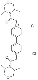 CAS 登录号:4636-83-3, 1,1'-二(3,5-二甲基吗啉基氨基甲酰甲基)-4,4'-联吡啶基鎓二氯化物