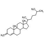 CAS 登录号：465-12-3， 3-亚甲基胆甾-4-烯