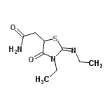 CAS 登录号：469876-36-6， 2-[(2E)-3-乙基-2-(乙基亚胺)-4-氧代-1,3-噻唑烷-5-基]乙酰胺