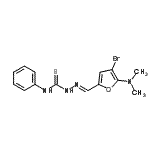 CAS 登录号：469885-16-3， (2E)-2-{[4-溴-5-(二甲基氨基)-2-呋喃基]亚甲基}-N-苯基肼基硫代甲酰胺
